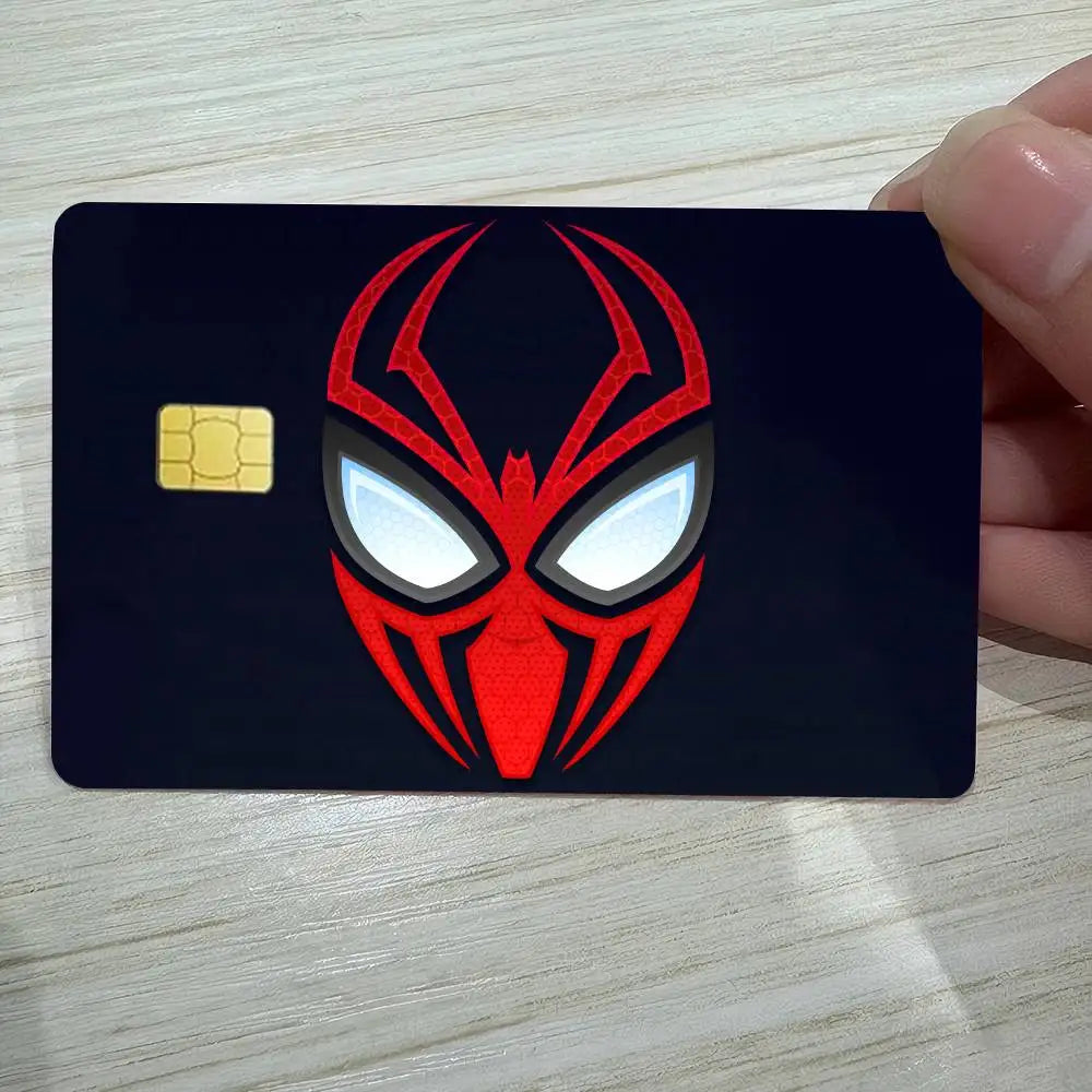 S-Spider-M-Man Logo Credit Card Skin Stickers for VISA Bank Bus Metro Access Card Protective Film Cover Sticker Decal Women