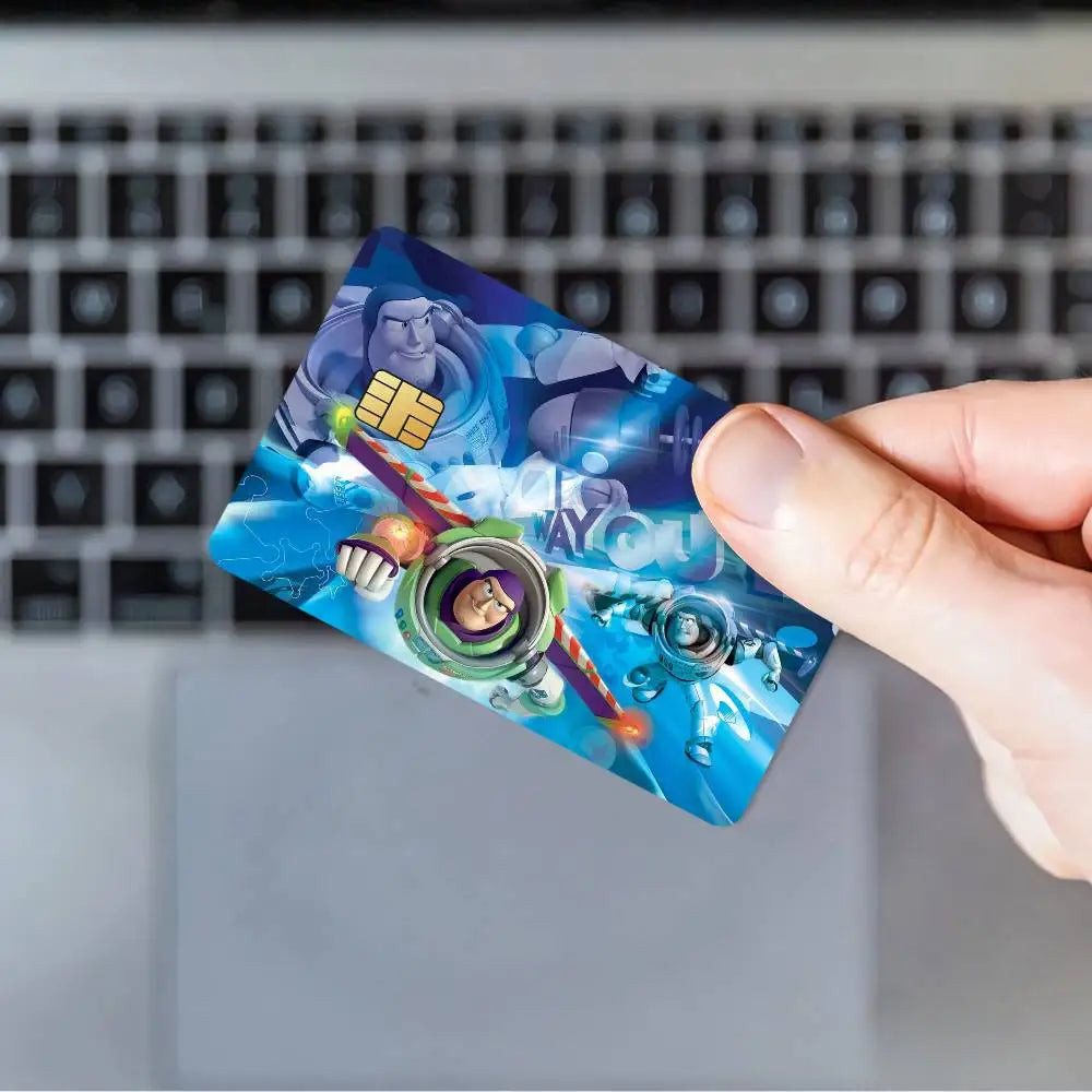 Cartoon Toy Story 2 Film Skin Cover Credit Card Stickers 4PCS Debit Front Decoration Bank Bus Pass Waterproof