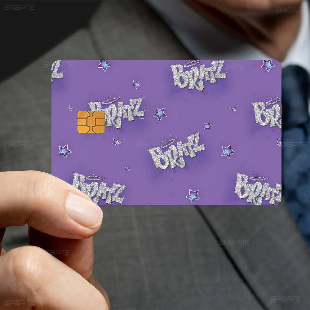 Cartoon B-Bratzs Anime Front Cover Film Sticker Skin for Credit Debit Card Small Large Chip