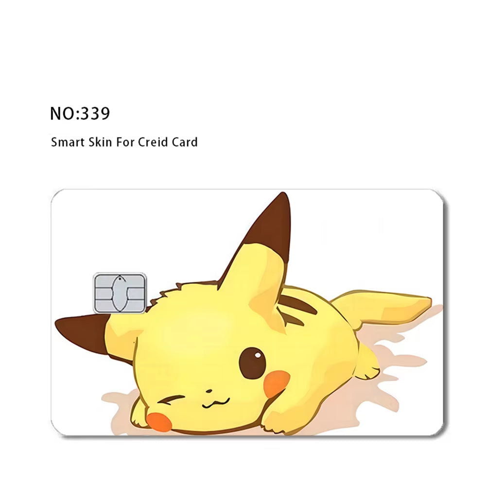 Película Adhesiva PVC estilo Pokémon Pikachu – Pegatina Frontal para Tarjeta de Crédito, Débito o Bancaria