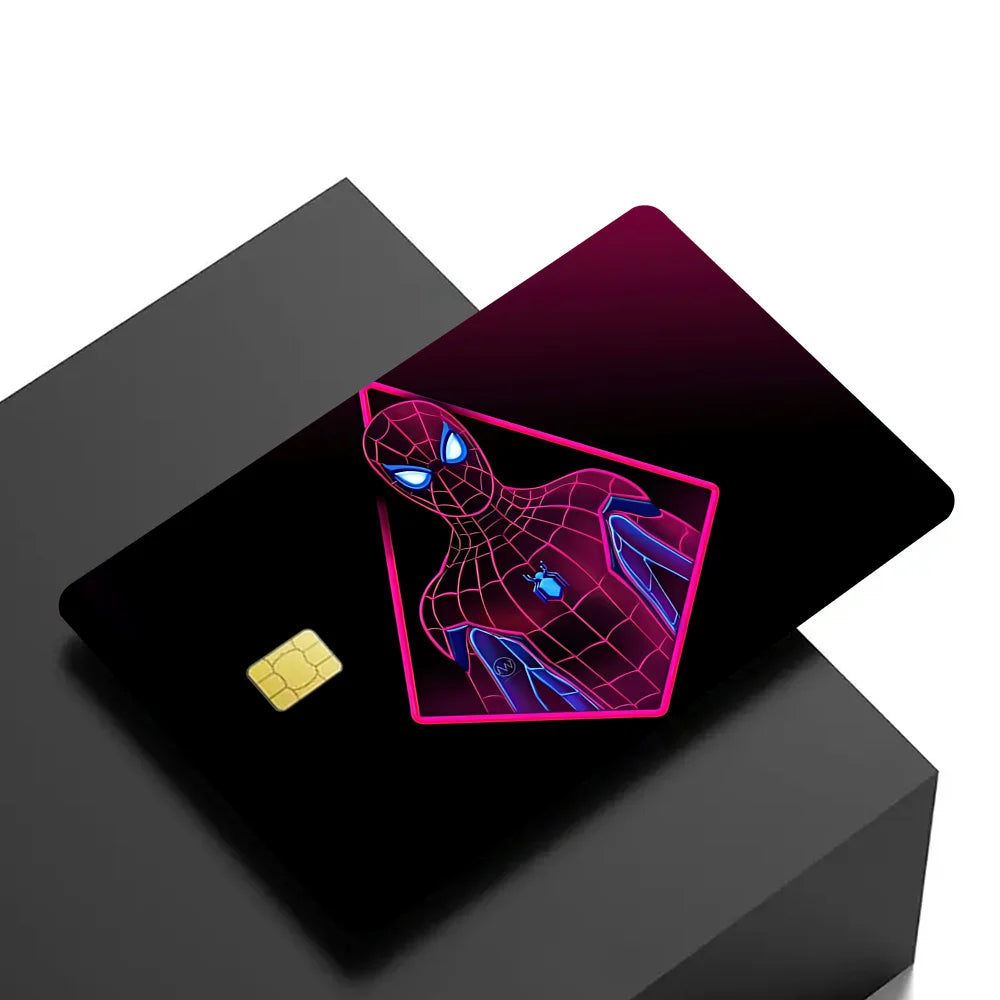 Avengers Superhero S-Spiderman Vintage Anmie Sticker Film Skin Cover for Credit Card Debit Bank Card Front