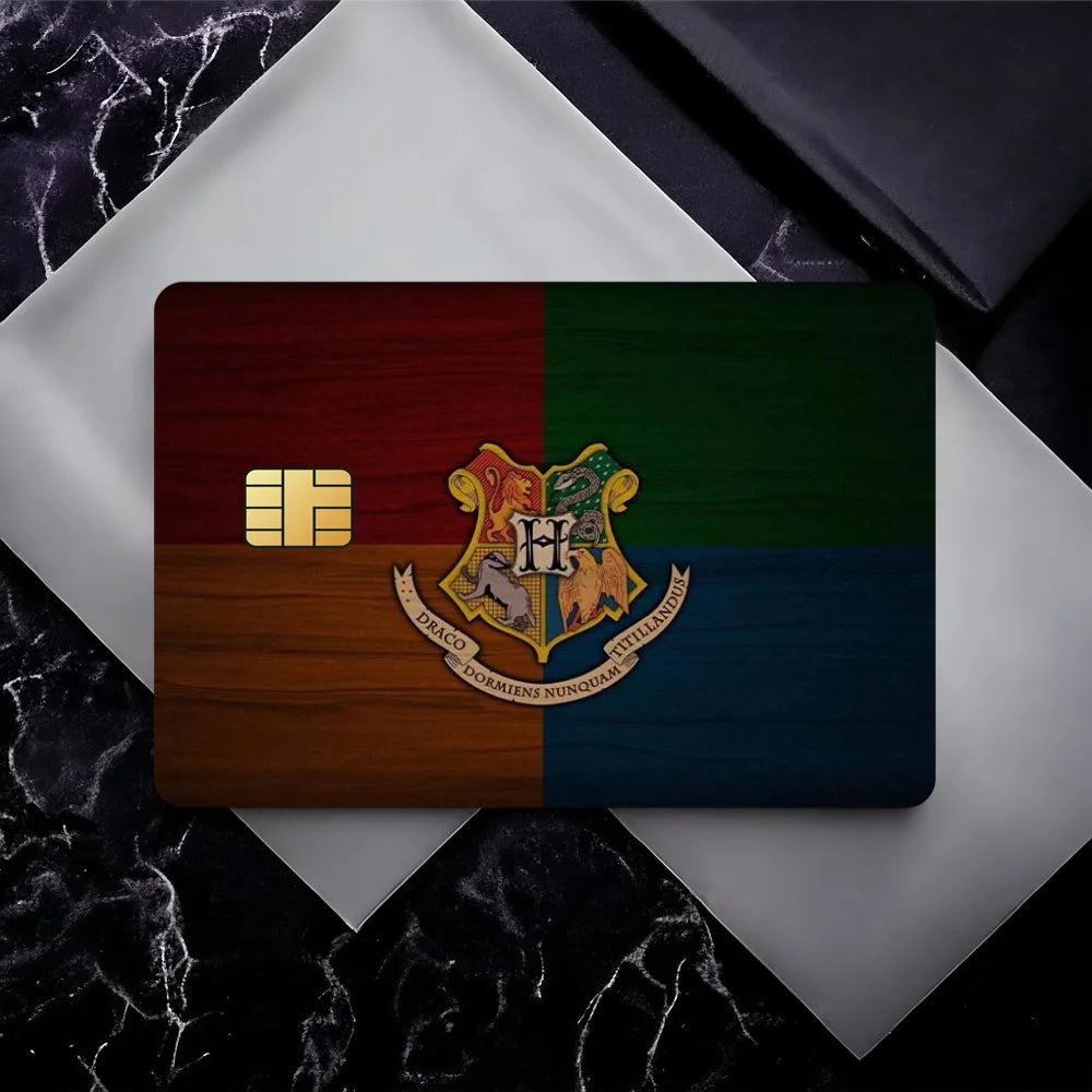 Movie H-Harrys P-Potter Film Skin Cover Credit Card Stickers 4PCS Debit Front Decoration Bank Bus Pass Waterproof