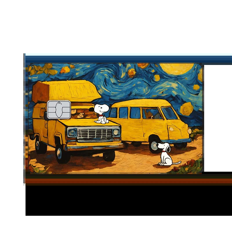 Nueva cubierta protectora frontal de tarjeta con diseño Kawaii de Snoopy Anime