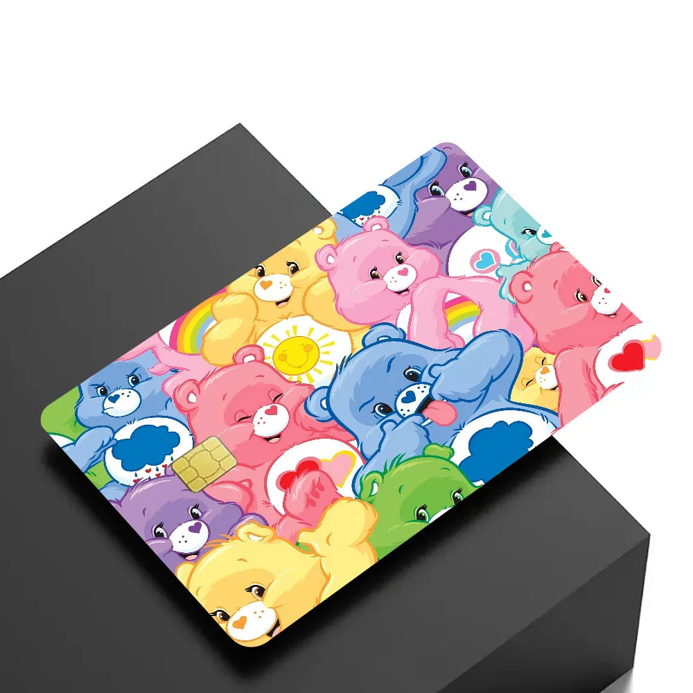 Cartoon C-Care Cute B-Bears S Anime Cartoon Bear Skin Sticker Film Tape Case for Big Credit Debit Card Front Side