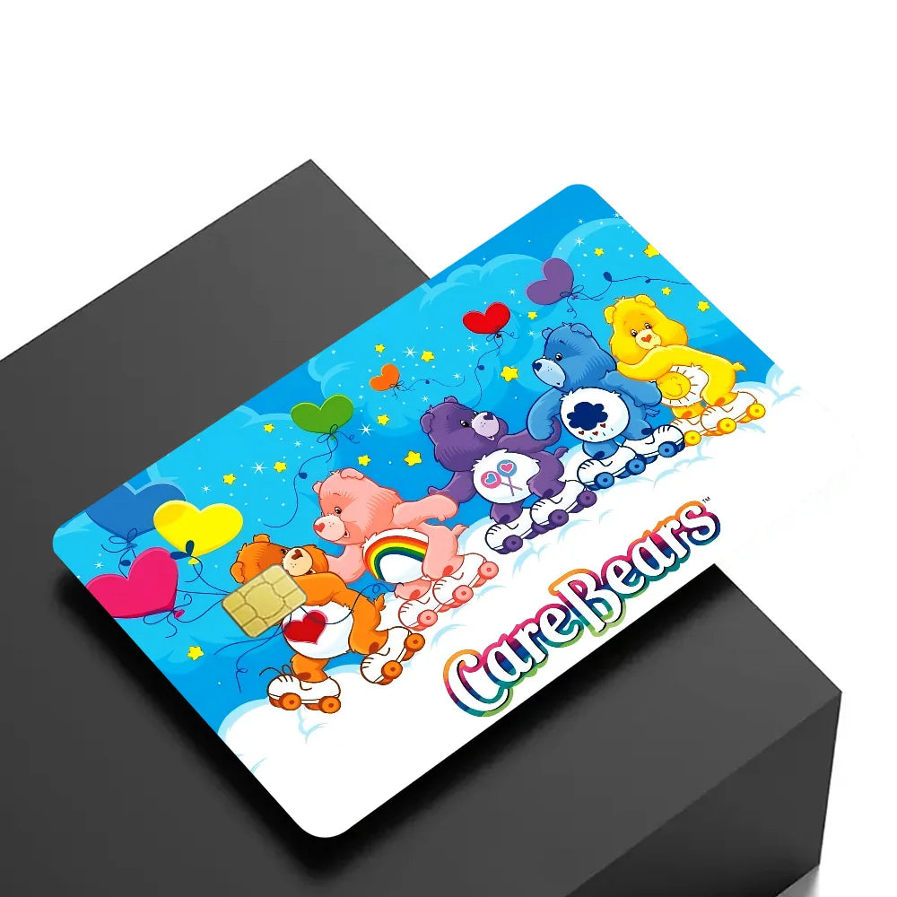 Cartoon C-Care Cute B-Bears S Anime Cartoon Bear Skin Sticker Film Tape Case for Big Credit Debit Card Front Side
