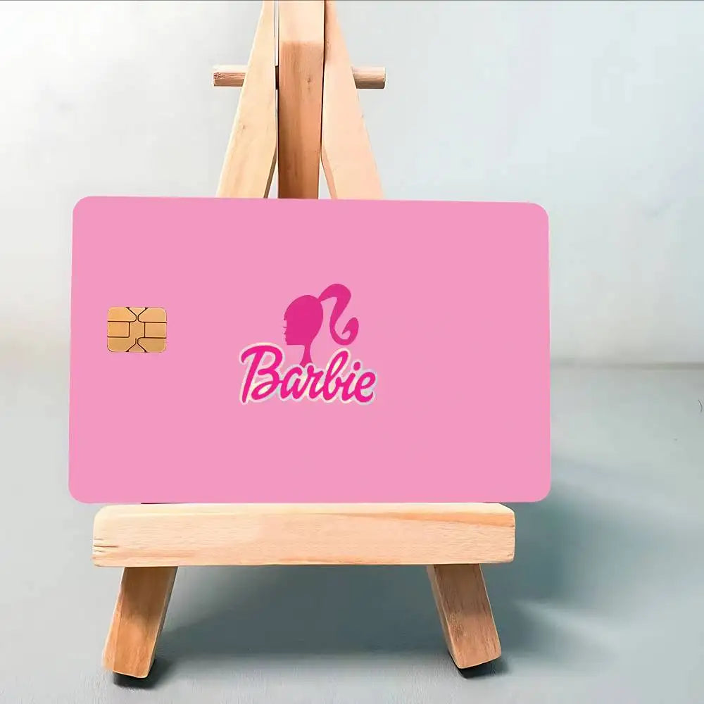 Barbie 1 Set of 4 Pcs Credit Card Skin Stickers for VISA Bank Card Waterproof Sticker Anti-Scratch Women Gift