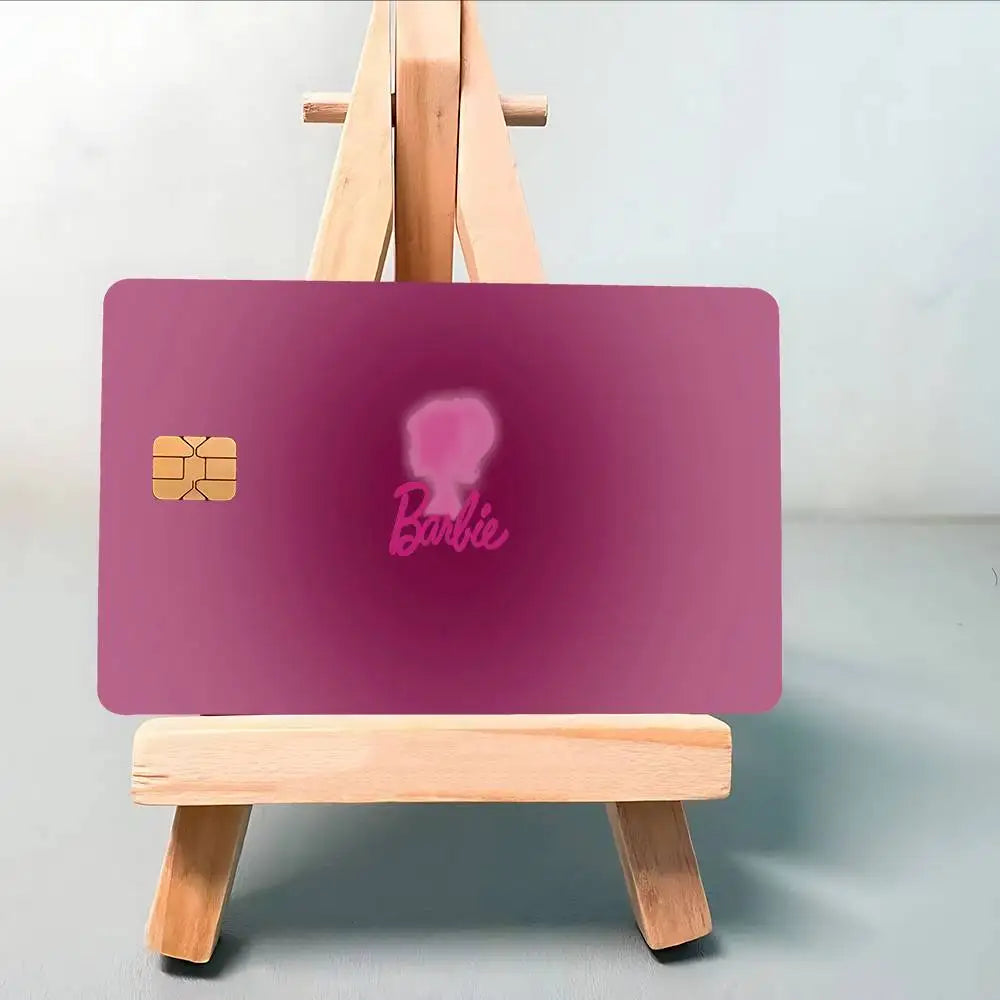 Barbie 1 Set of 4 Pcs Credit Card Skin Stickers for VISA Bank Card Waterproof Sticker Anti-Scratch Women Gift