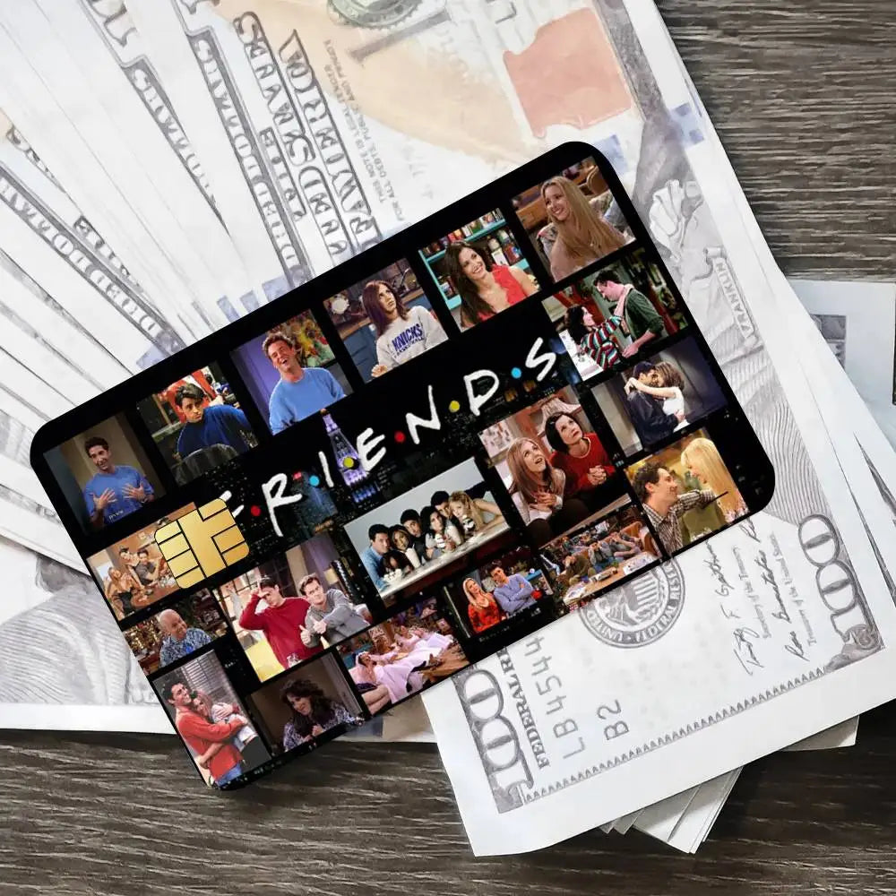 Classics F-Friends TV Show Poster Credit Skin Cover Card Stickers 4PCS Film Bus Pass Front Decoration Bank Debit Waterproof