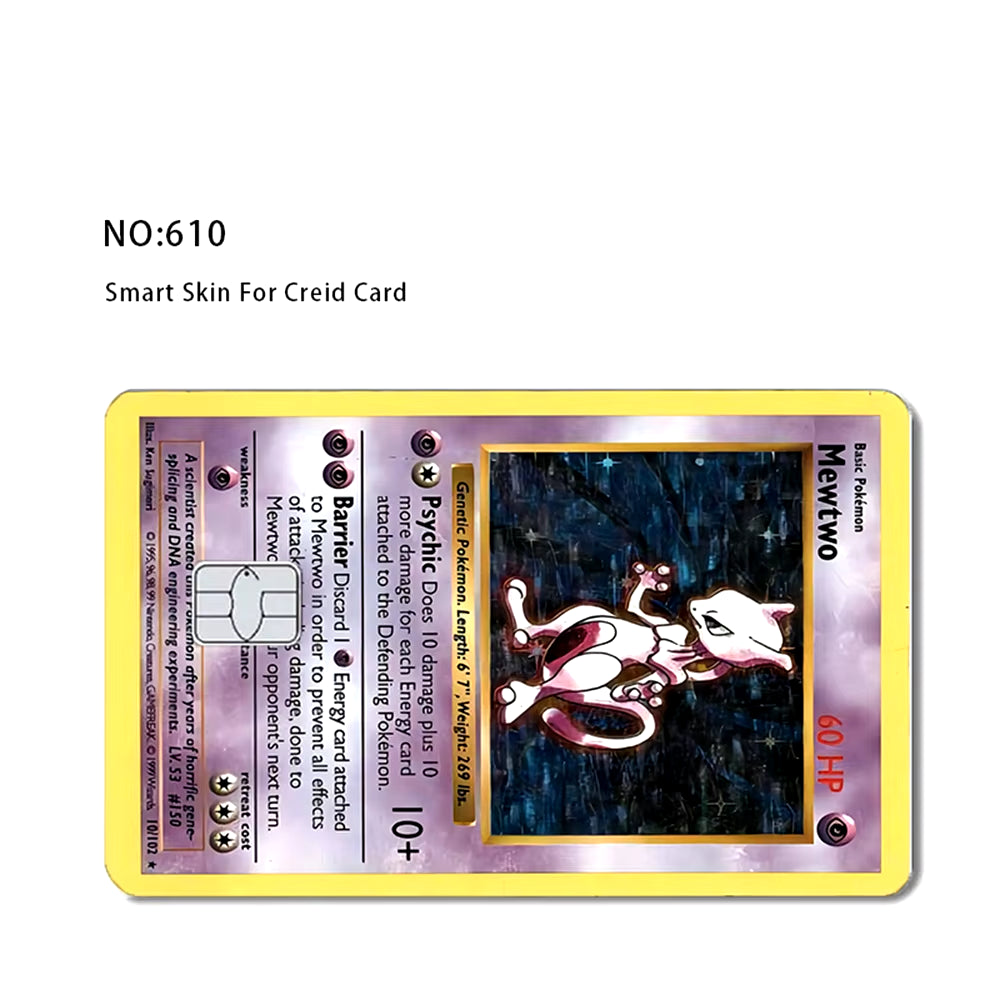 Película Adhesiva PVC estilo Pokémon Pikachu – Pegatina Frontal para Tarjeta de Crédito, Débito o Bancaria