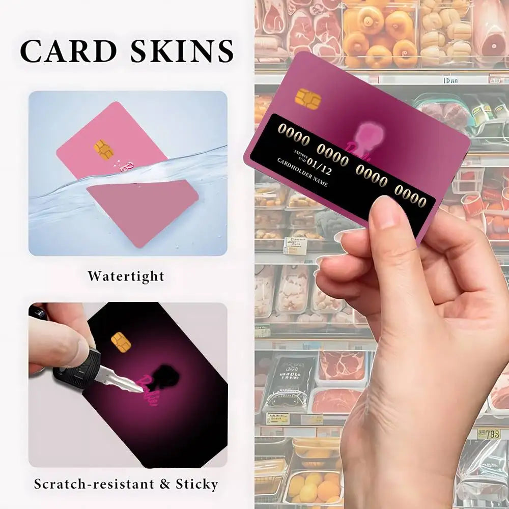 Barbie 1 Set of 4 Pcs Credit Card Skin Stickers for VISA Bank Card Waterproof Sticker Anti-Scratch Women Gift