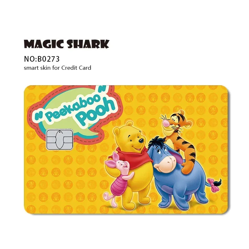 2.5D Matte Stitch Pirates Caribbean Winne Poor Lion King Ultra Thin Skin Cover Sticker Film for Debit Credit Card