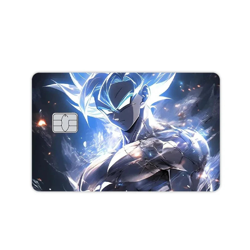 Anime Dragon Ball - Pegatinas de vinilo mate tipo PVC para tarjeta. Cubierta decorativa con efecto láser estrella kawaii, ideal para tarjetas de crédito, débito, transporte público. Juguete decorativo o regalo DIY