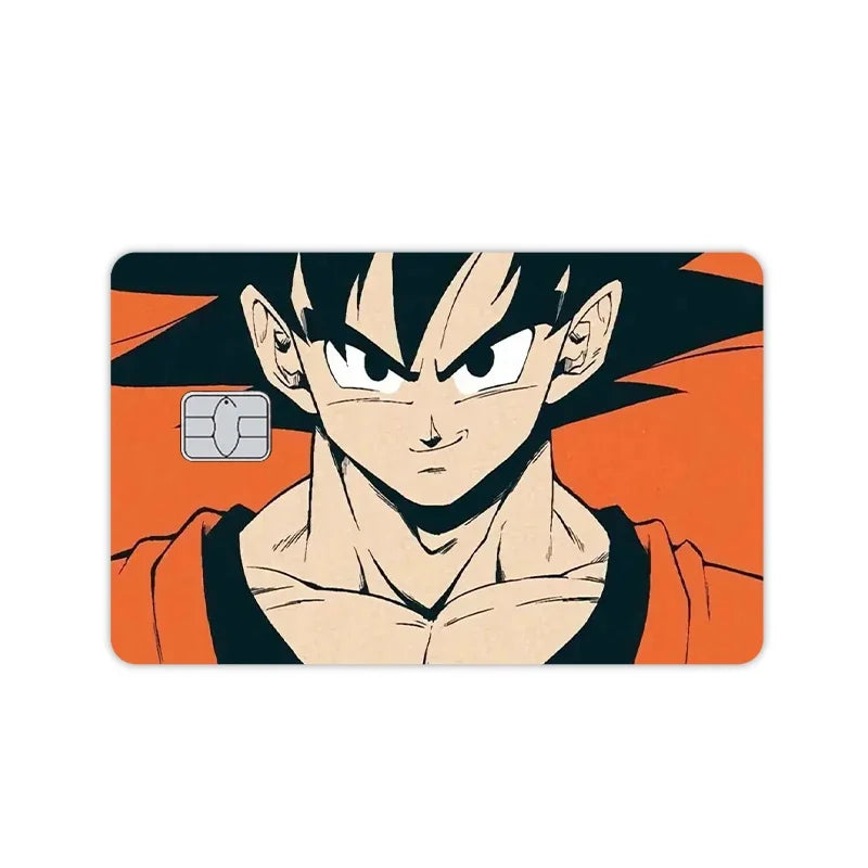 Anime Dragon Ball - Pegatinas de vinilo mate tipo PVC para tarjeta. Cubierta decorativa con efecto láser estrella kawaii, ideal para tarjetas de crédito, débito, transporte público. Juguete decorativo o regalo DIY