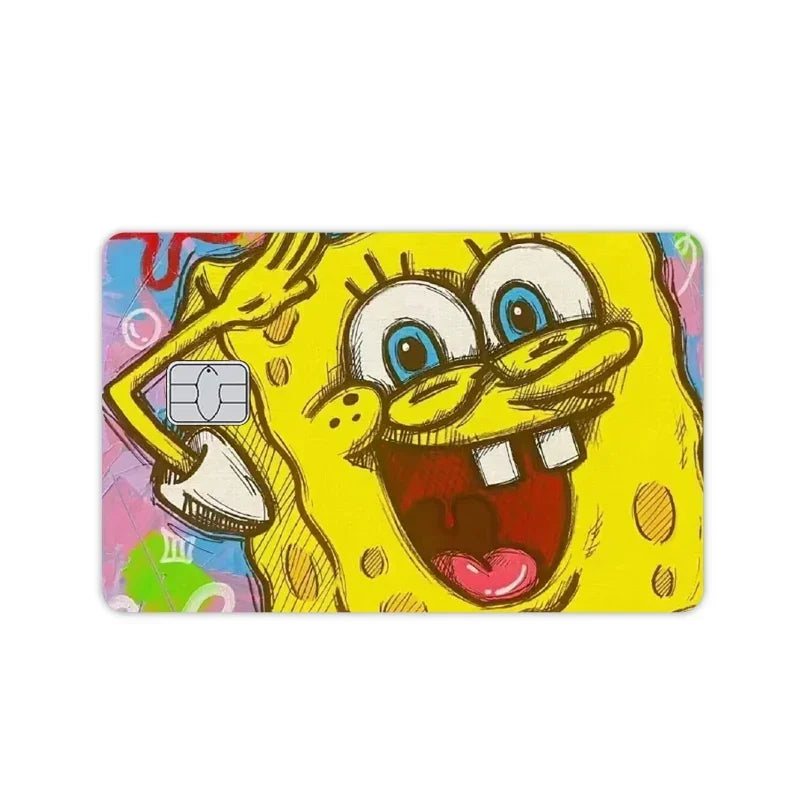 Pegatina de tarjeta con diseño de Bob Esponja 