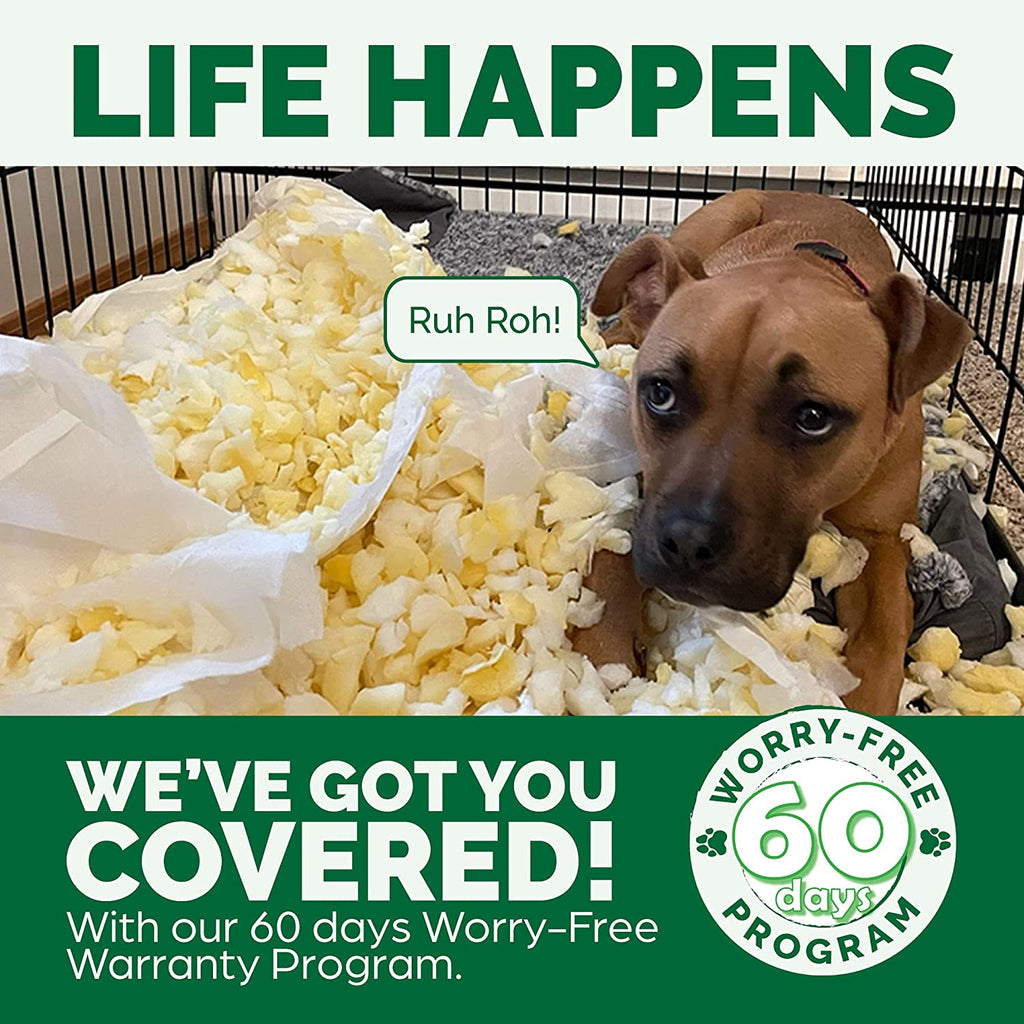 Cama para Perro Suave de Espuma Ortopédica con Máximo Confort, Funda Lavable y Removible – Velvet Waves – Color Gris Granito, Para Perros de Hasta 25 kg (55 lb) – Tamaño Grande.