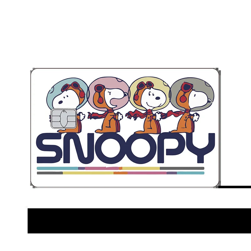 Nueva cubierta protectora frontal de tarjeta con diseño Kawaii de Snoopy Anime