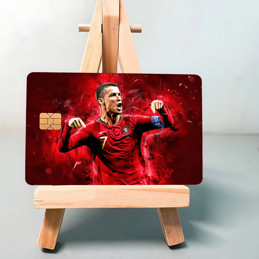 Super Football Star CR7 100% Hot Sale Amine Credit Debit Bank Card Bus Card Film Skin Sticker