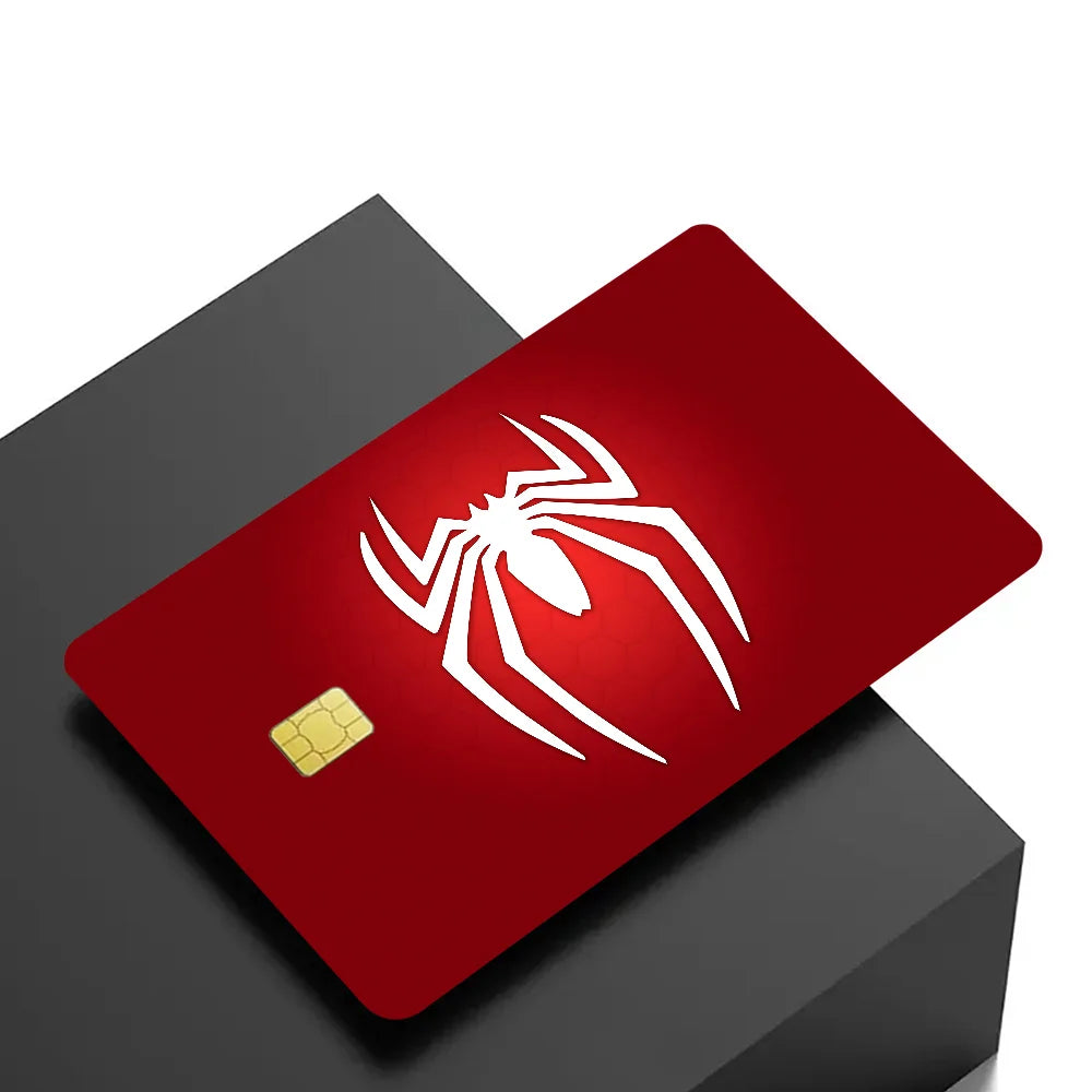 Avengers Superhero S-Spiderman Vintage Anmie Sticker Film Skin Cover for Credit Card Debit Bank Card Front