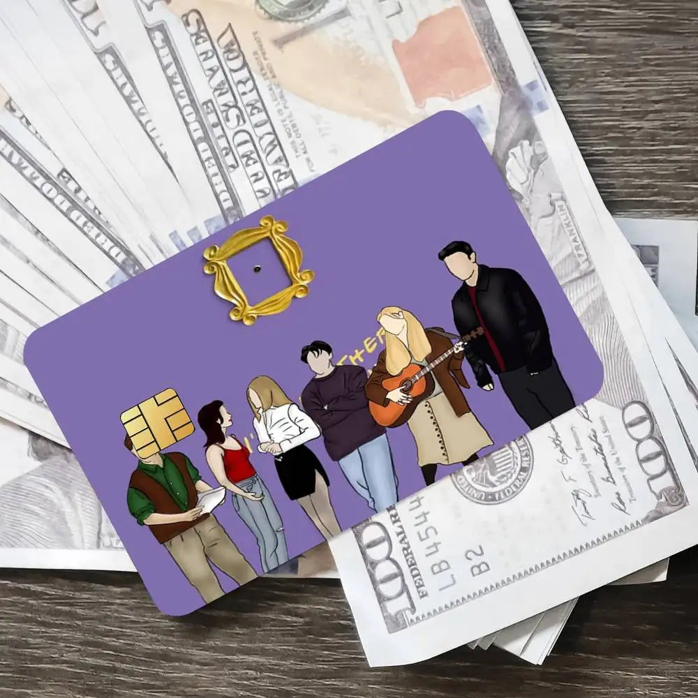 Classics F-Friends TV Show Poster Credit Skin Cover Card Stickers 4PCS Film Bus Pass Front Decoration Bank Debit Waterproof