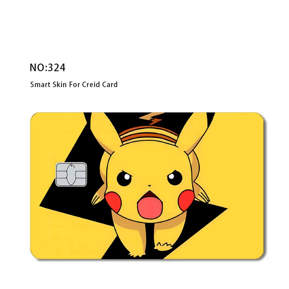 Película Adhesiva PVC estilo Pokémon Pikachu – Pegatina Frontal para Tarjeta de Crédito, Débito o Bancaria
