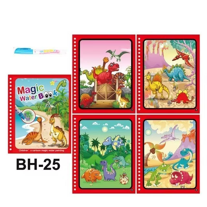 Libro de Colorear Reutilizable para Niños – Juguete Montessori de Dibujo con Agua Mágica Libro de Pintura Educativo Sensorial – Juguete de Aprendizaje Temprano para Niños y Niñas.