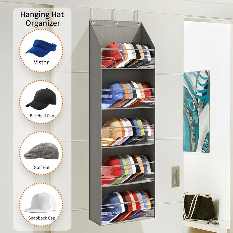 Organizador de Puerta Colgante – Almacenamiento de 5 Niveles con Bolsillos Grandes Diseño Antivuelco, Capacidad de 20 kg – Ideal para Dormitorio, Baño, Despensa – Perfecto para Decoración y Regalos.