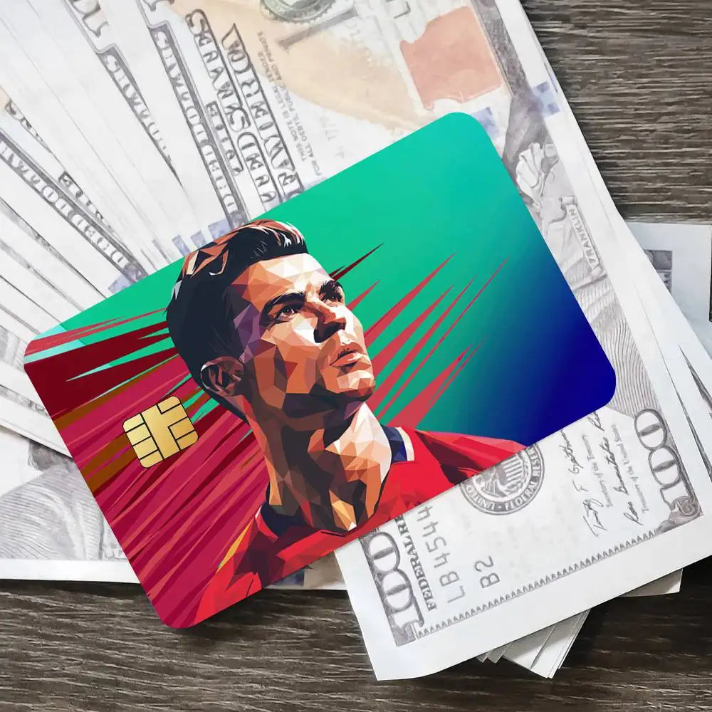 R-Ronaldo C-Cr7 Poster Credit Skin Cover Card Stickers 4PCS Film Bus Pass Front Decoration Bank Debit Waterproof