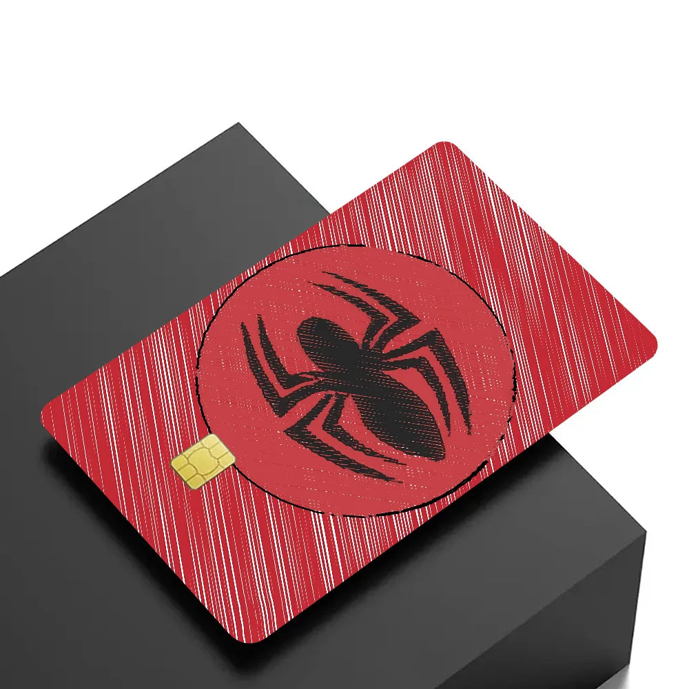 Avengers Superhero S-Spiderman Vintage Anmie Sticker Film Skin Cover for Credit Card Debit Bank Card Front