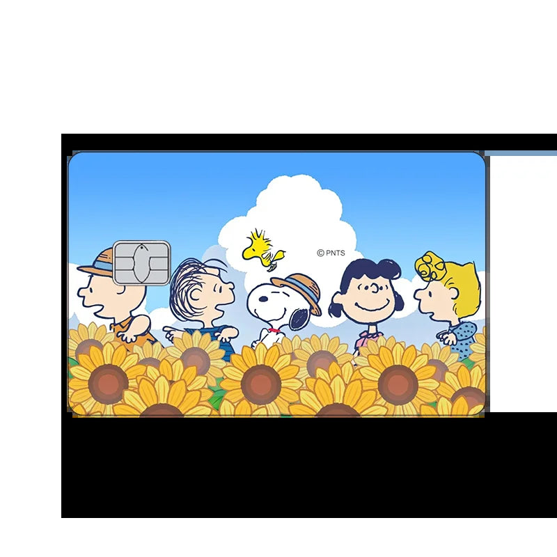 Nueva cubierta protectora frontal de tarjeta con diseño Kawaii de Snoopy Anime