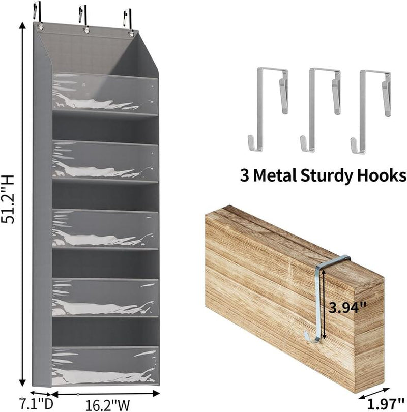 Organizador de Puerta Colgante – Almacenamiento de 5 Niveles con Bolsillos Grandes Diseño Antivuelco, Capacidad de 20 kg – Ideal para Dormitorio, Baño, Despensa – Perfecto para Decoración y Regalos.