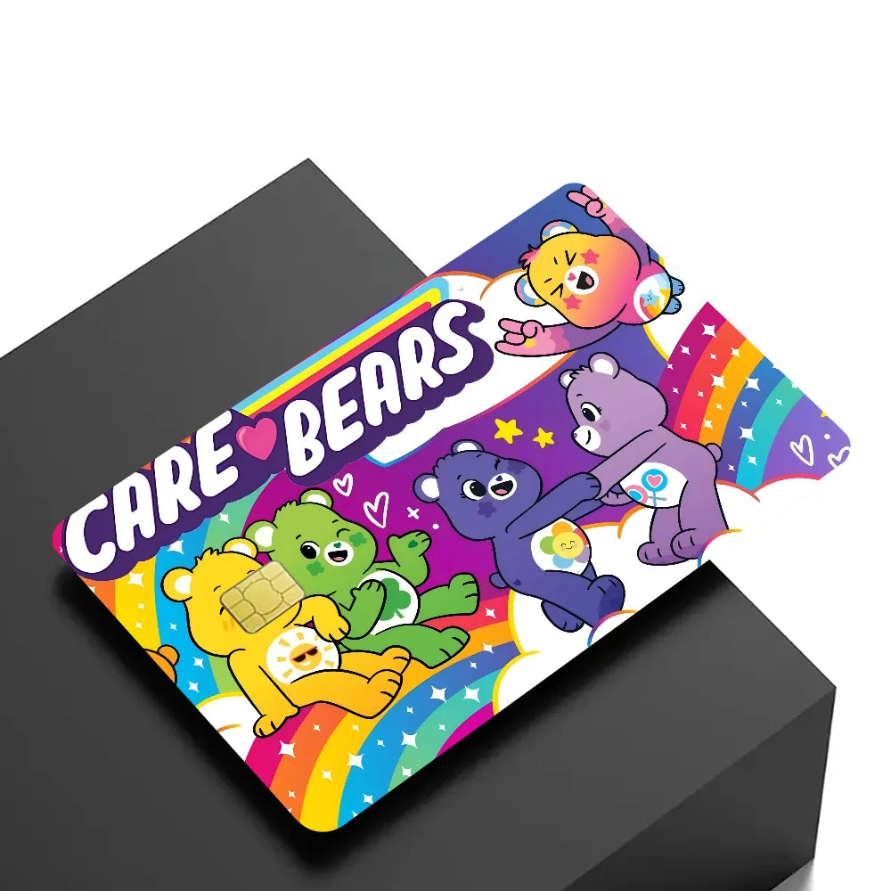 Cartoon C-Care Cute B-Bears S Anime Cartoon Bear Skin Sticker Film Tape Case for Big Credit Debit Card Front Side