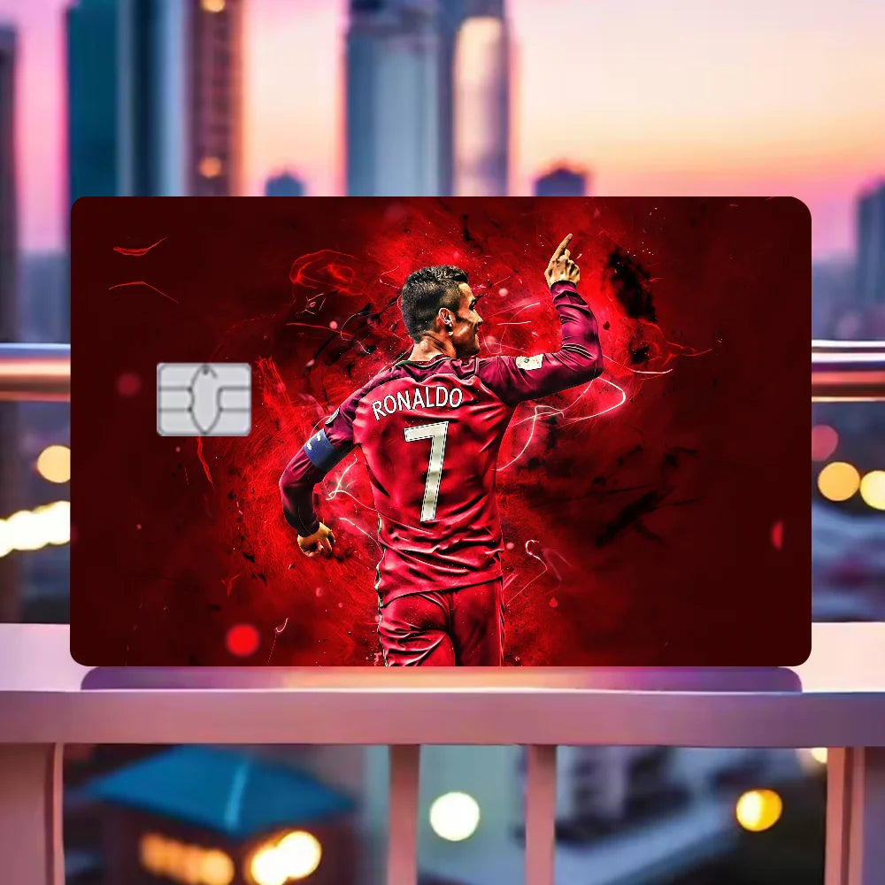 Super Football Star CR7 100% Hot Sale Amine Credit Debit Bank Card Bus Card Film Skin Sticker