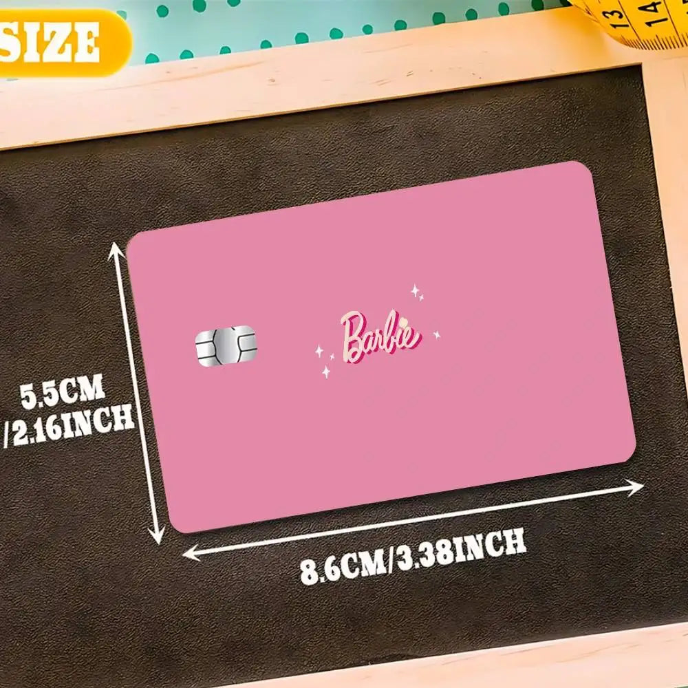 Barbie 1 Set of 4 Pcs Credit Card Skin Stickers for VISA Bank Card Waterproof Sticker Anti-Scratch Women Gift
