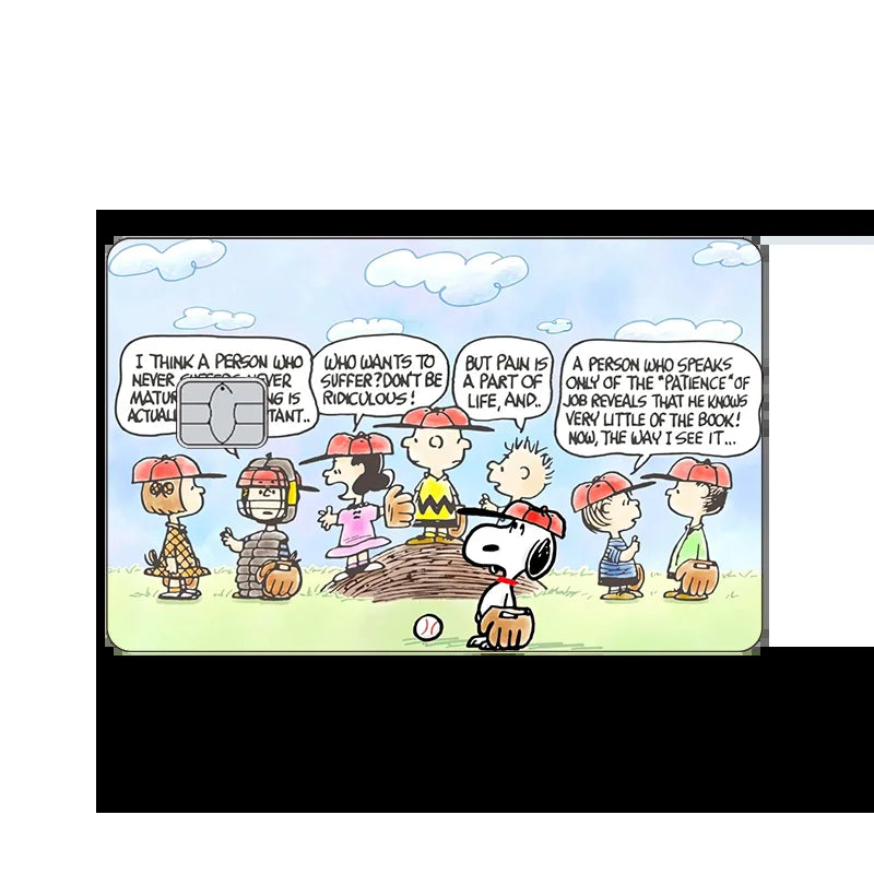 Nueva cubierta protectora frontal de tarjeta con diseño Kawaii de Snoopy Anime